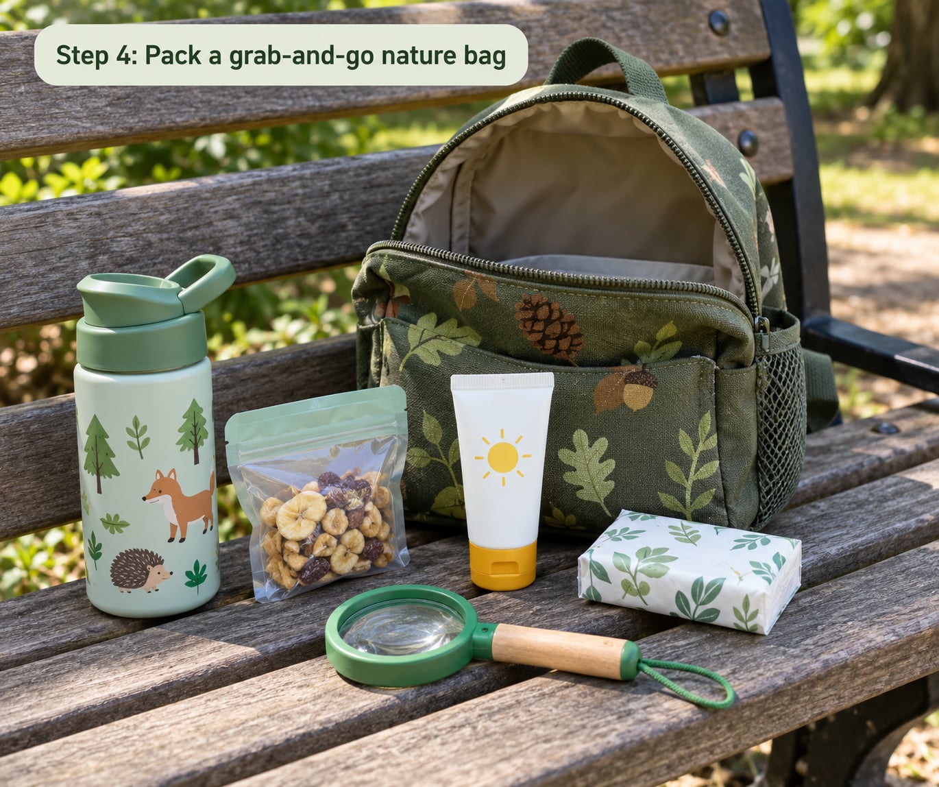 Step 4: Pack a grab-and-go nature bag
