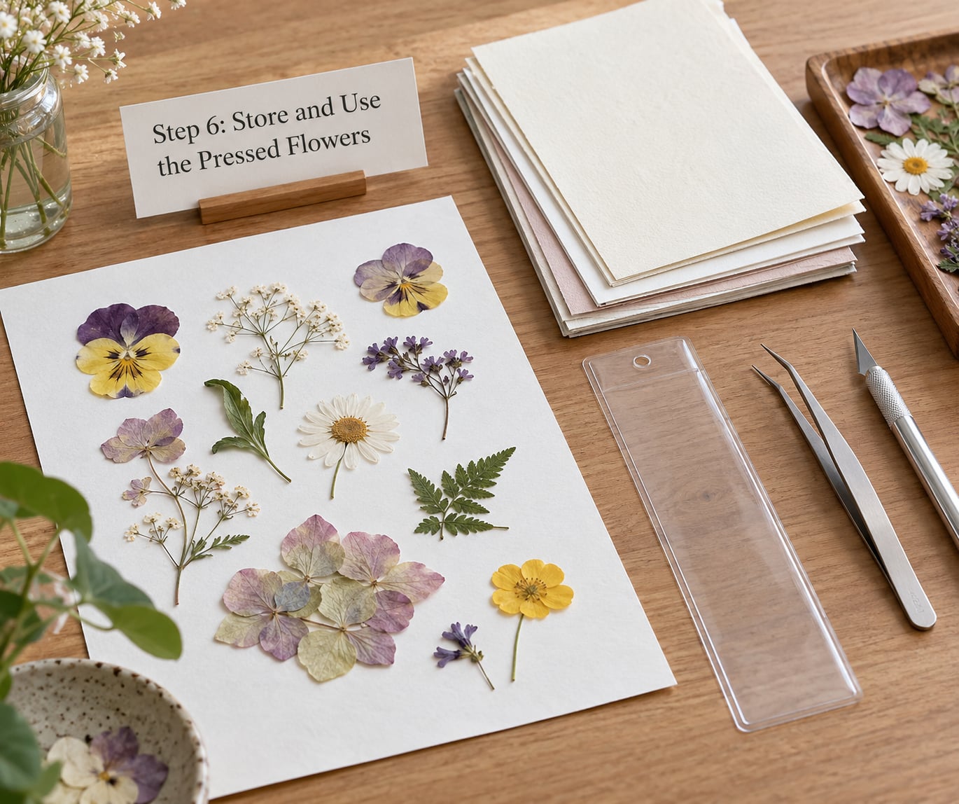 Step 6: Store and Use the Pressed Flowers