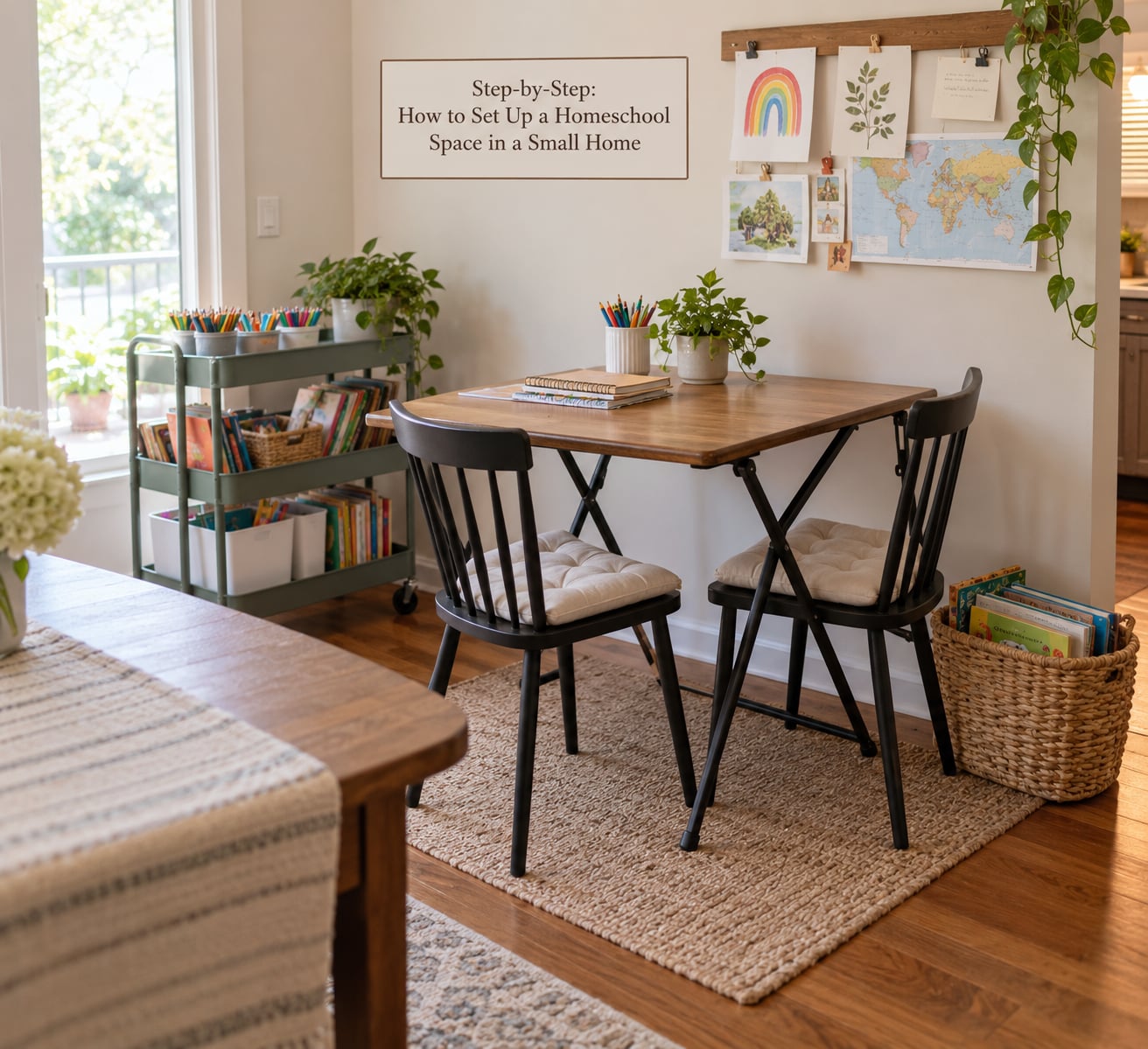Step-by-Step: How to Set Up a Homeschool Space in a Small Home