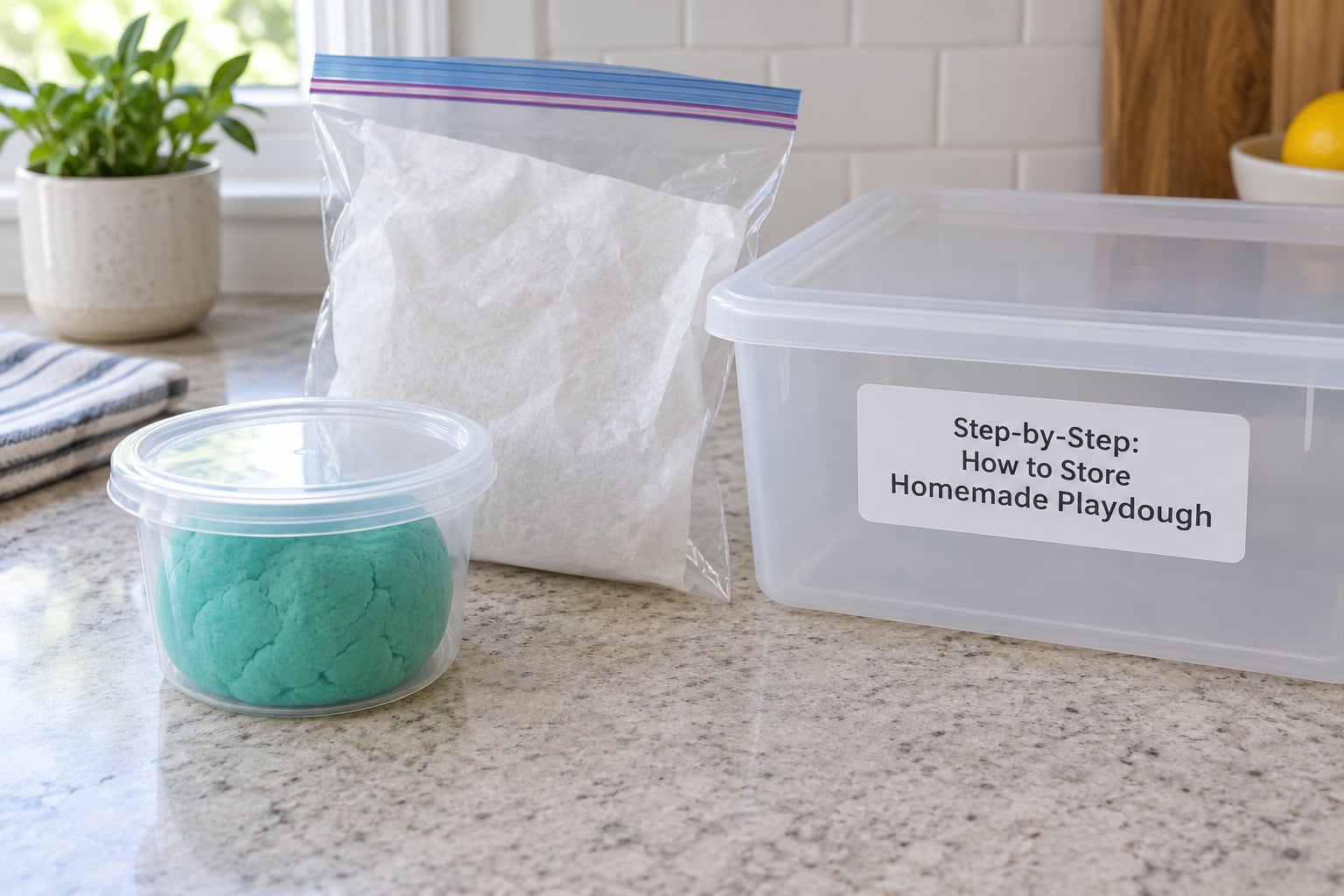 Step-by-Step: How to Store Homemade Playdough