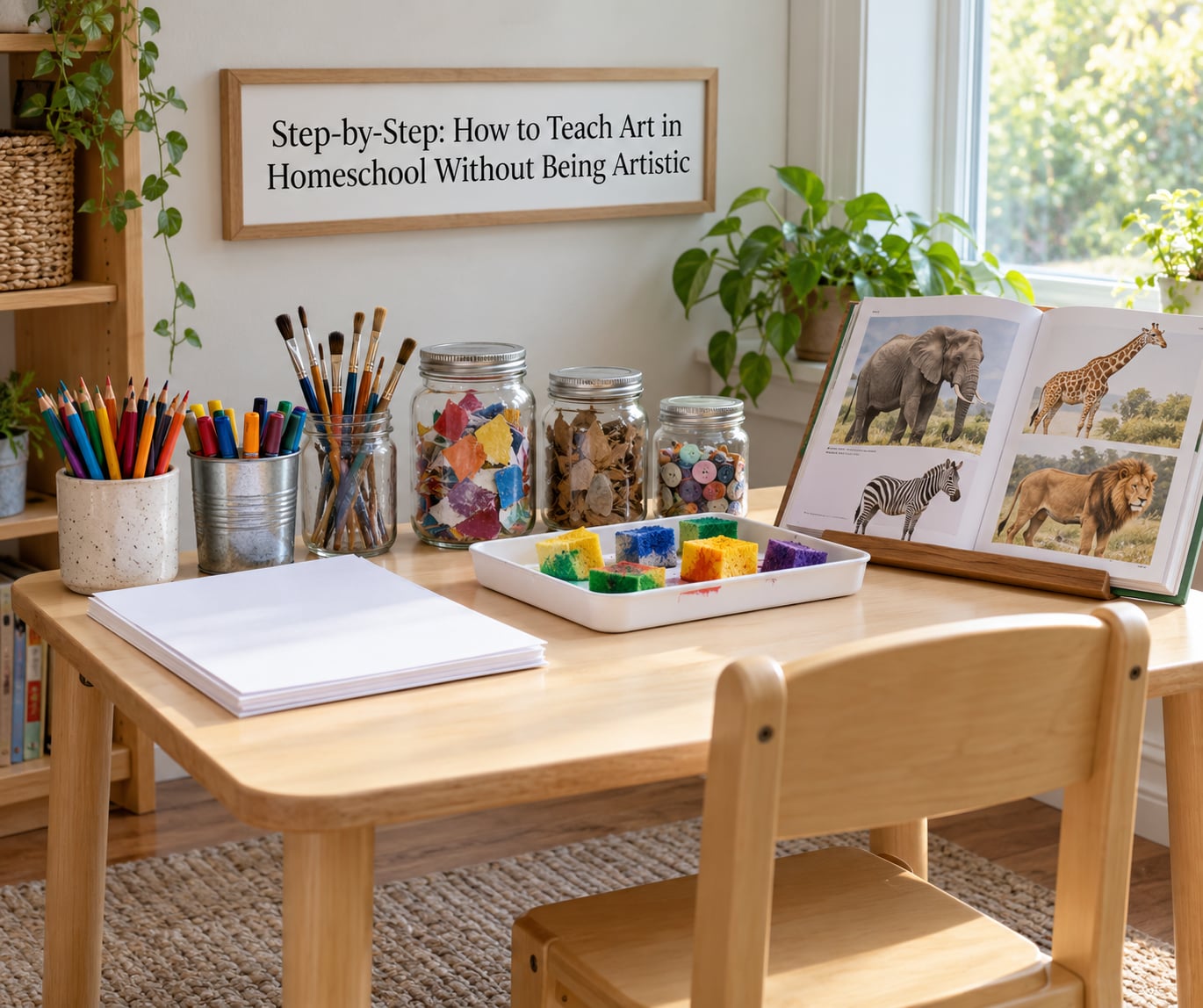 Step-by-Step: How to Teach Art in Homeschool Without Being Artistic