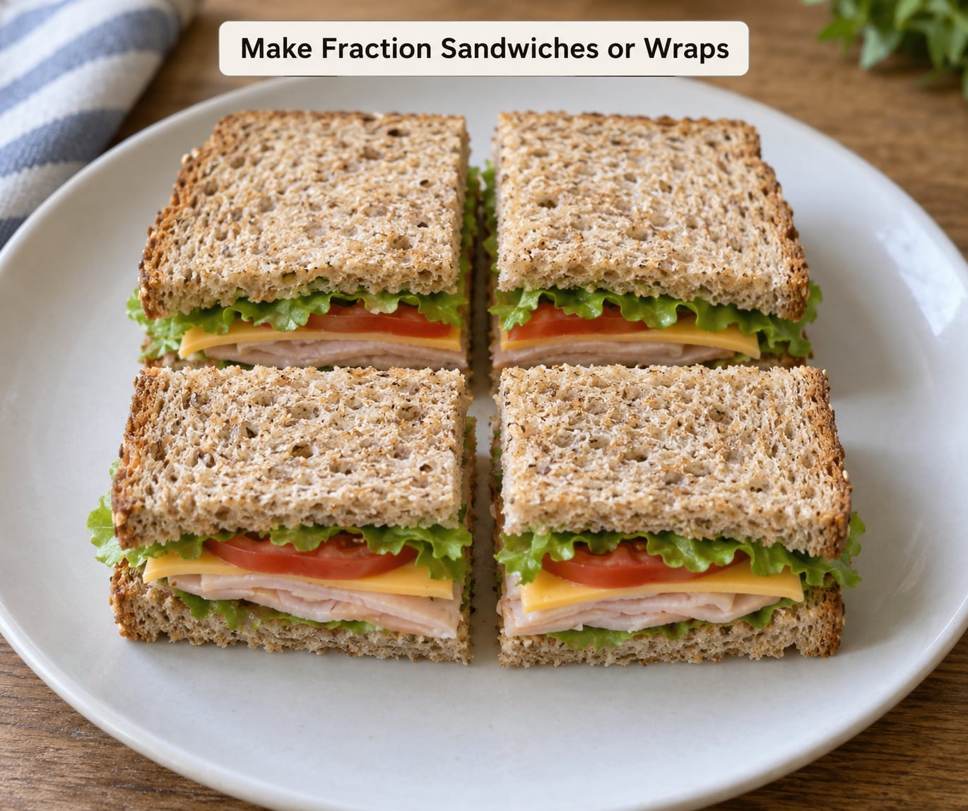 Make Fraction Sandwiches or Wraps