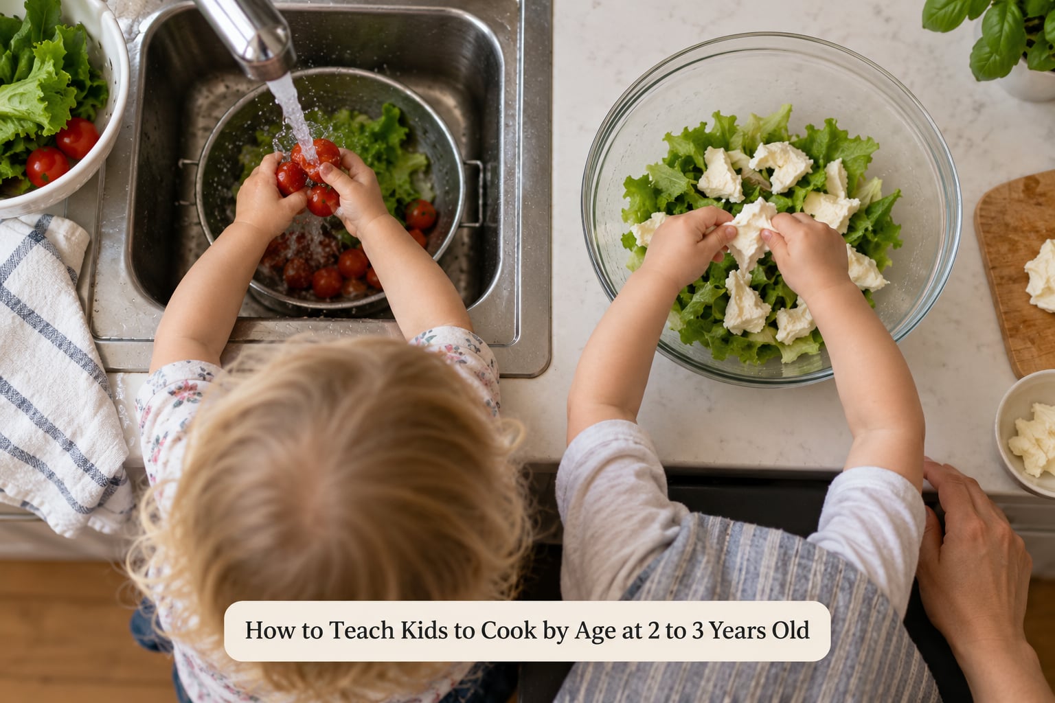How to Teach Kids to Cook by Age at 2 to 3 Years Old