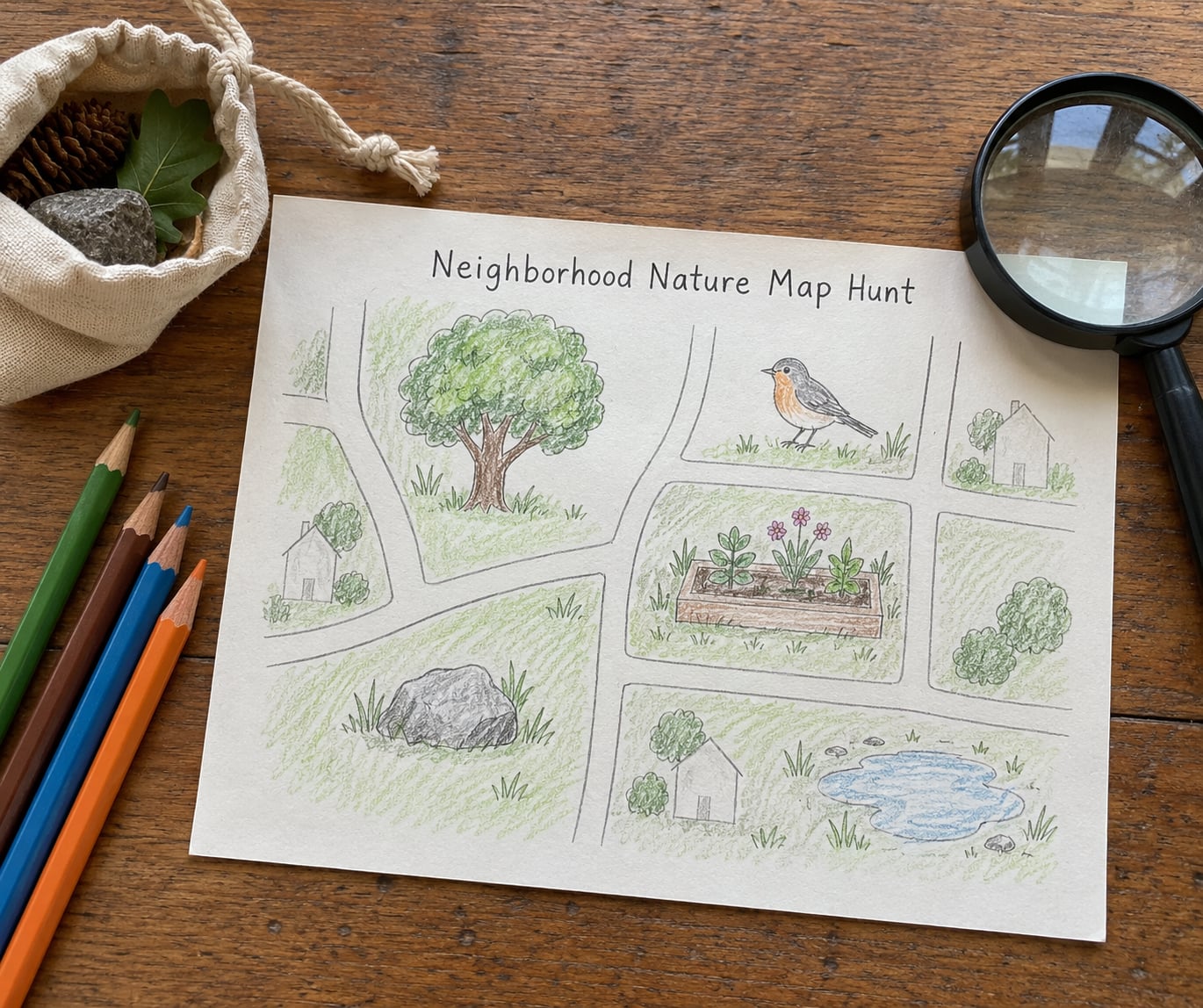 Neighborhood Nature Map Hunt