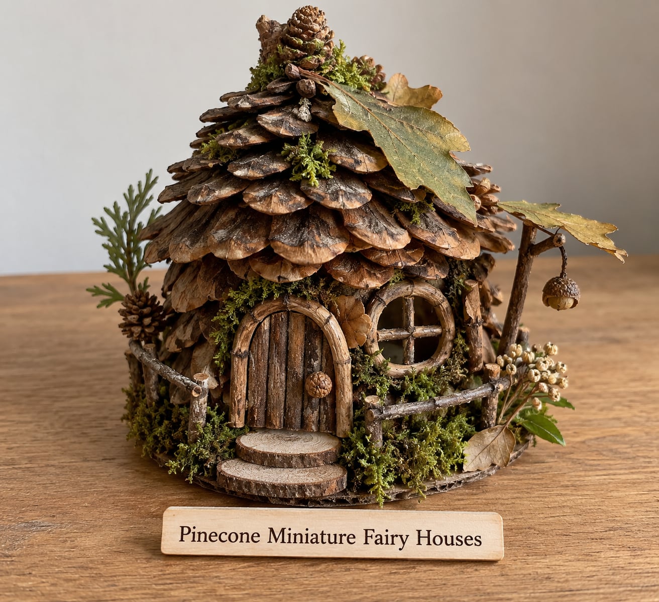 Pinecone Miniature Fairy Houses