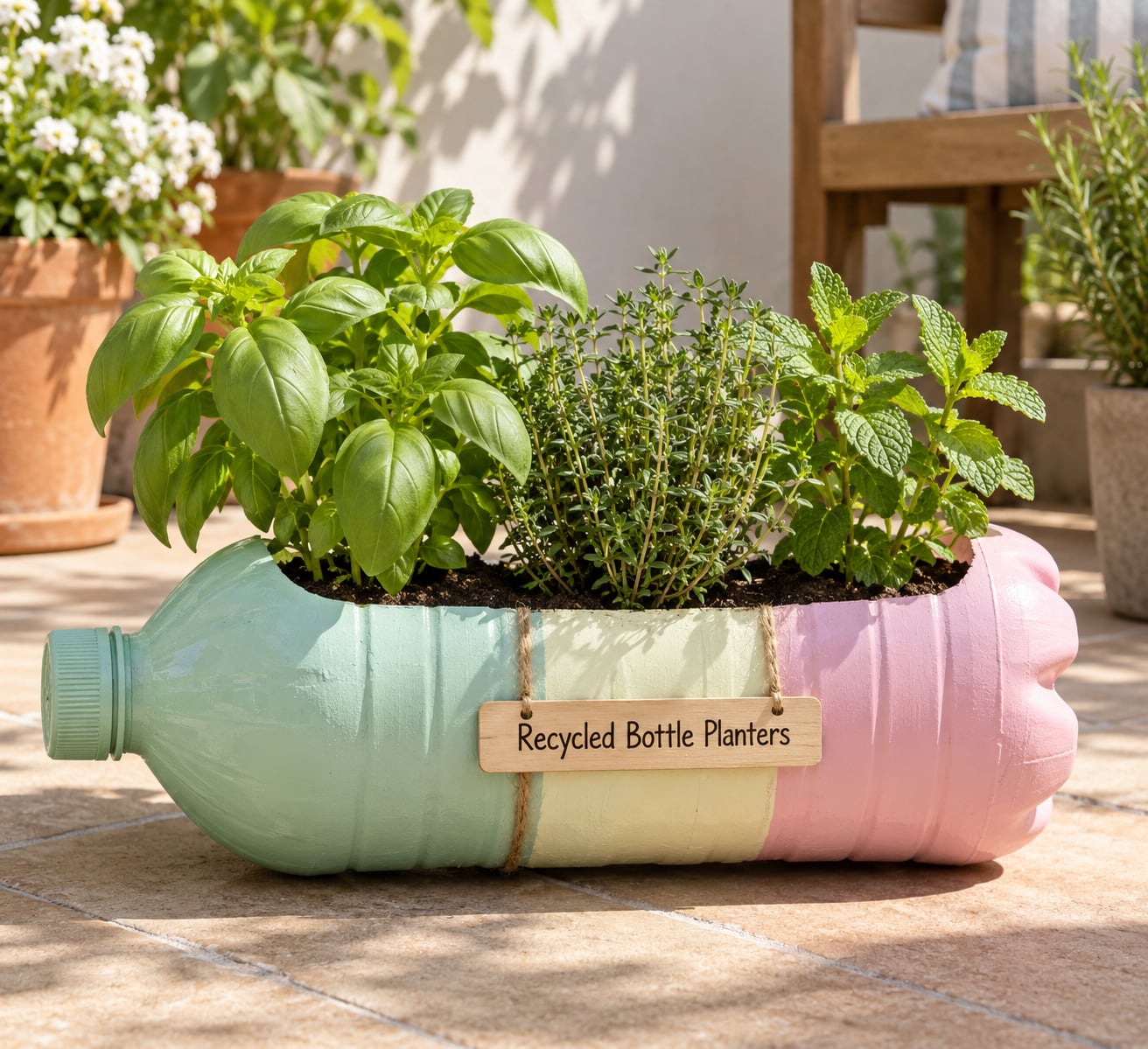 Recycled Bottle Planters