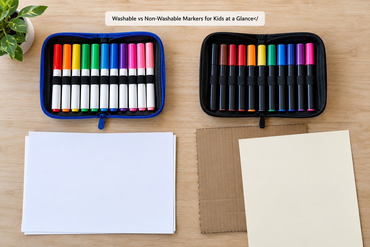 Washable vs Non-Washable Markers for Kids at a Glance</