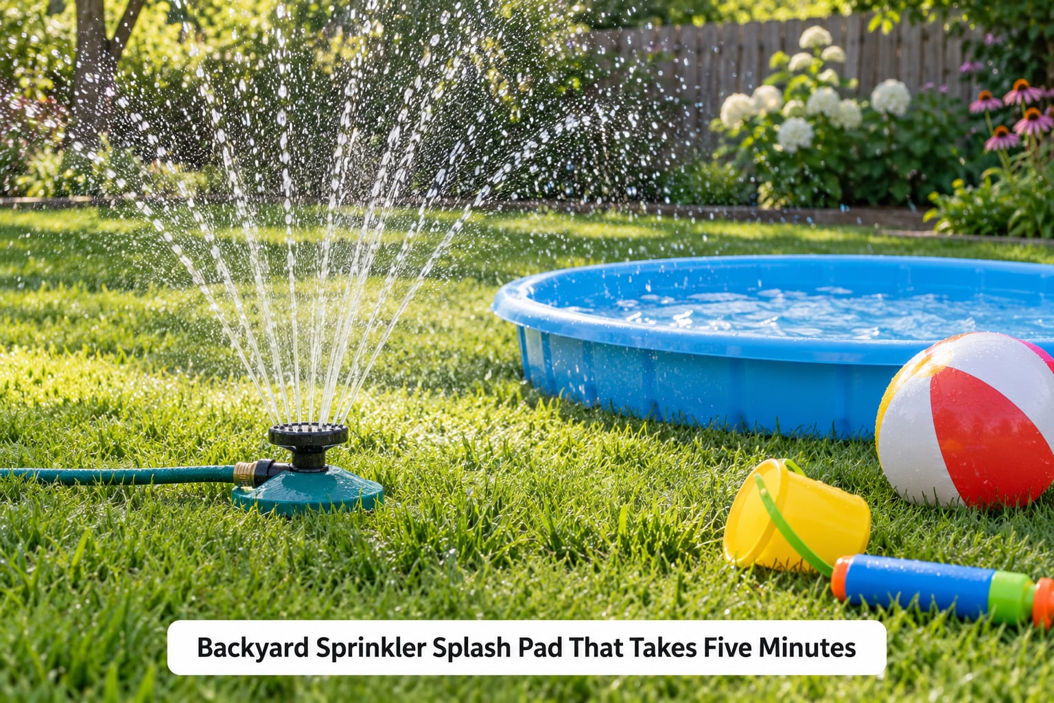 Backyard Sprinkler Splash Pad That Takes Five Minutes